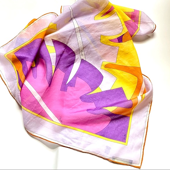 EMILLIO PUCCI SILK/COTTON SCARF❤️ - Picture 3 of 4